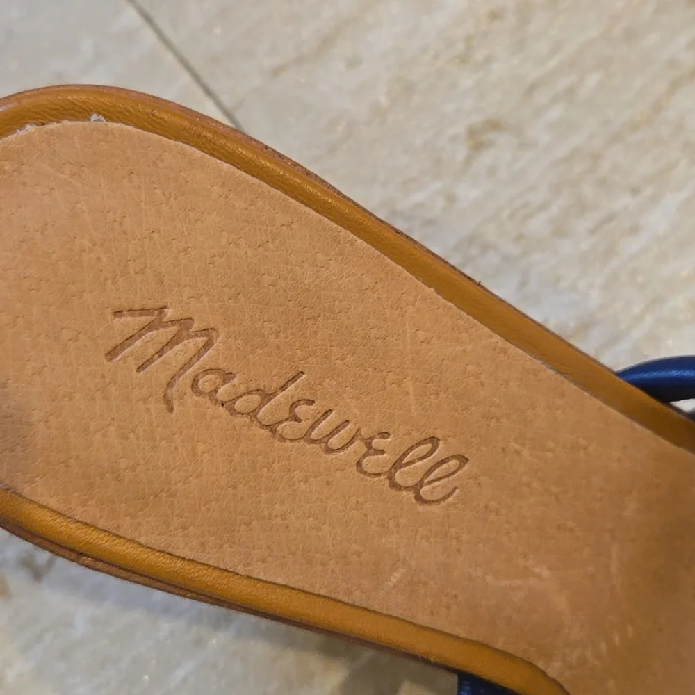 Madewell The Addie High Heel Multi-Color Strappy Mule - Picture 2 of 12